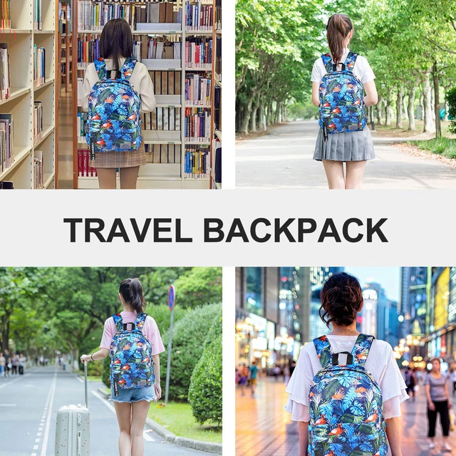 School Bag Backpack Mochila De Viaje Travel Bookbag Pearlescent 6