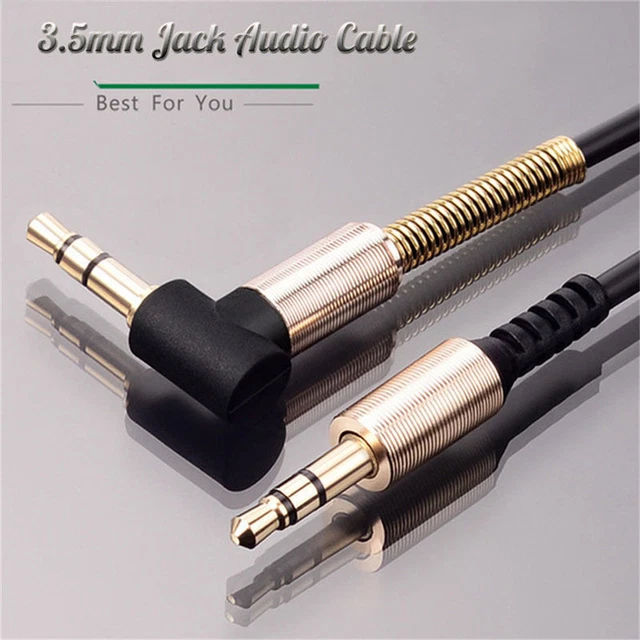 3.5MM JACK CORD Stereo Audio Cable Male To Male 90 Degree Right Angle