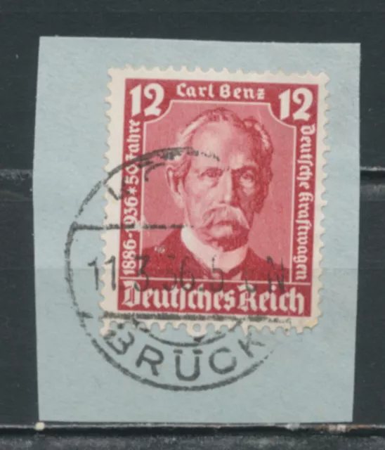 Deutsches Reich 1936 Mi.-Nr. 605 auf Briefstück gestempelt / o