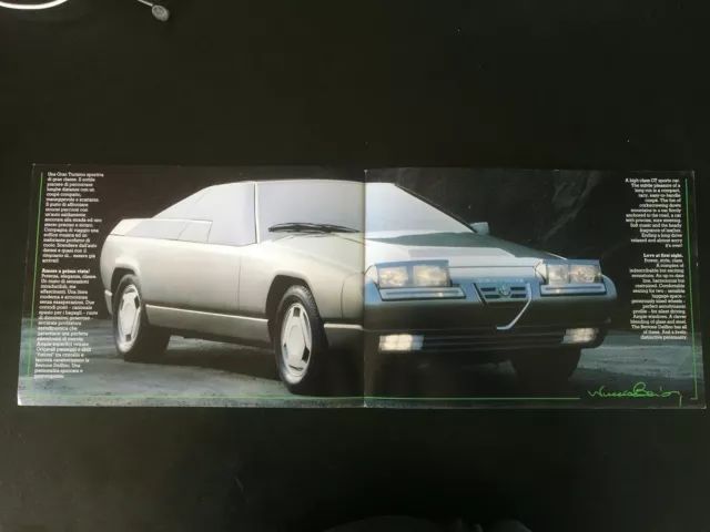 Prospekt Sales Brochure Bertone Delfino Design Study Alfa Romeo Concept Show Car