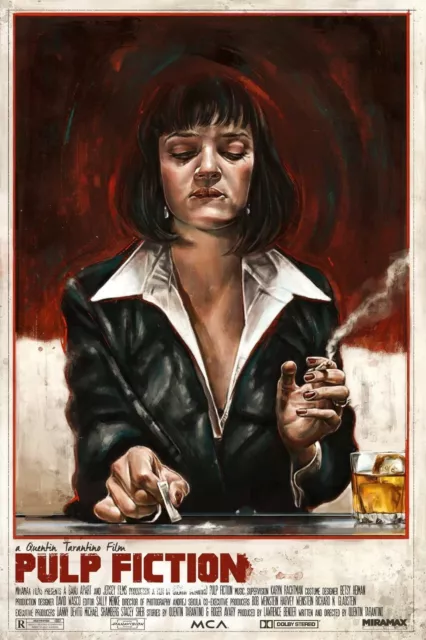 Pulp Fiction - Canvas or Poster (A0-A4) Film Movie Art Wall Decor Actor Anime