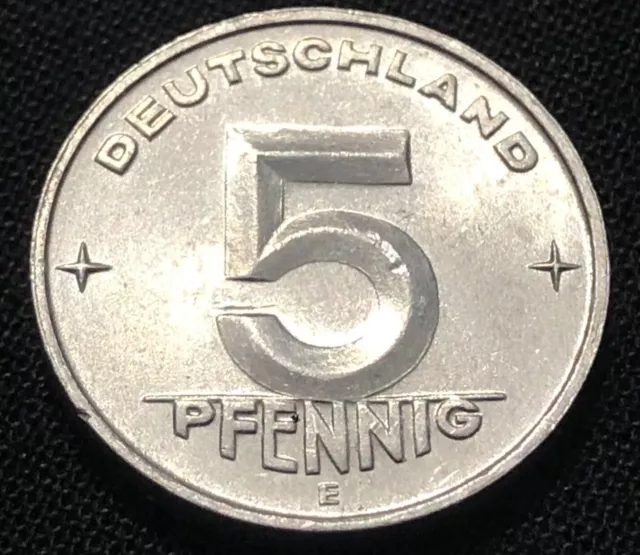 East Germany 5 Pfennig 1952-E DDR. UNC World Coin. Combined Shipping Discounted