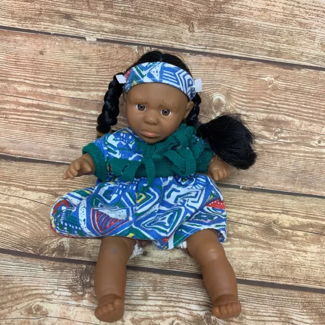 GI-GO Toys Vinyl Cloth Brown Native American Indian Doll 8"