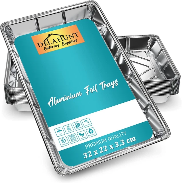 BAKING TRAYS NEW Aluminium Foil Large Oven Brownies BBQ Tray Bakes