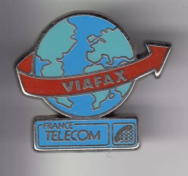 Rare Pins Pin's .. Ptt La Poste France Telecom Viafax Media Reseau Monde ~Dq