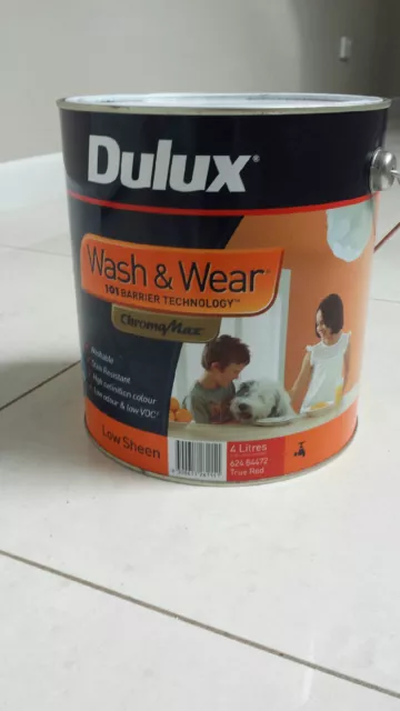 Dulux 4 Litre Wash/Wear Low/Sheen Interior Magenta Color Paint