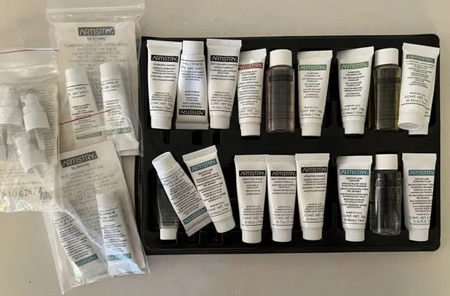 Vintage ARTISTRY by Amway - Skincare Sample Salesman/Demo Set with Refills