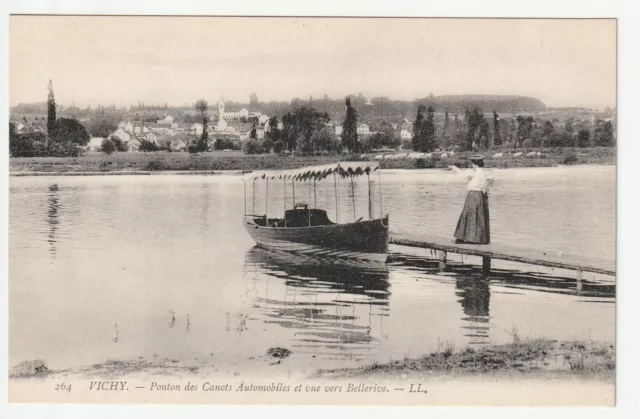 VICHY - Allier - CPA 03 - le ponton des Canots Automobiles et vue vers BELLERIVE