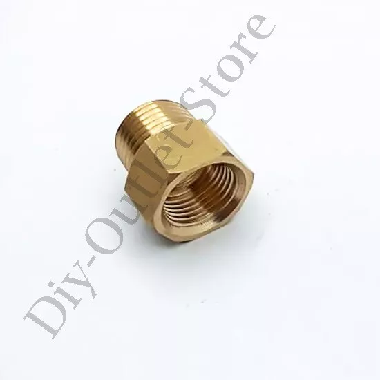 1/2"NPT Male - 3/4"UNF Female Reducer Oil Pressure Gauge Adapter Brass sump plug