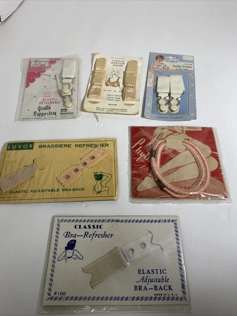 VINTAGE GIRDLE BRA Brassiere Trolley Tubular Straps Lot Of 6 NOS $34.99