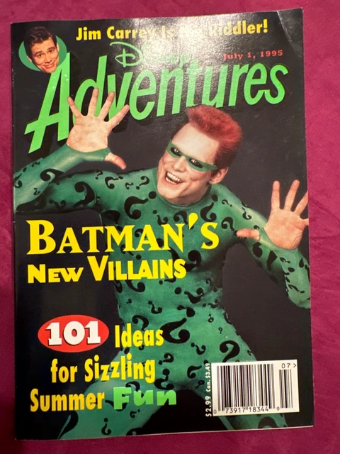 Disney Adventures, Jim Carrey "Riddler" vintage Vol.5 magazine-1995 Disney Adventures, Jim Carrey "Riddler" vintage Vol.5 magazine-1995