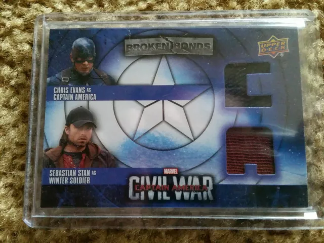 Captain America Civil War Broken Bonds Dual CA Relic Card BBC-AB officially worn