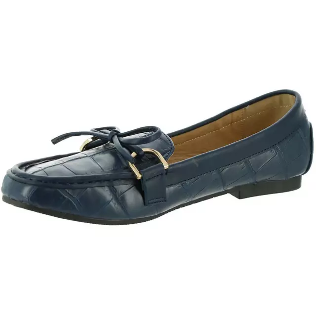 MASSEYS WOMENS JAELYN Navy Penny Loafers Shoes 7.5 Medium (B,M) BHFO ...