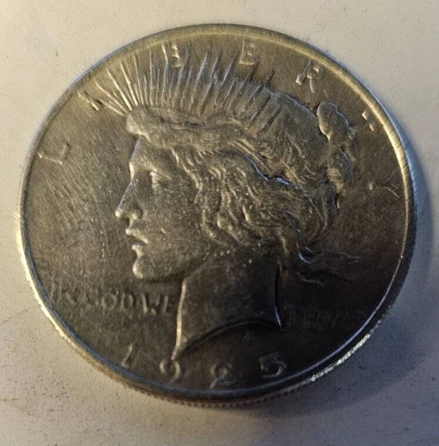 1925 Peace Silver Circulated Condition 90% Silver