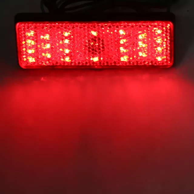 2uds LED Rojo Reflector Intermitente Luz de Freno Trasera para la Motocicleta 3