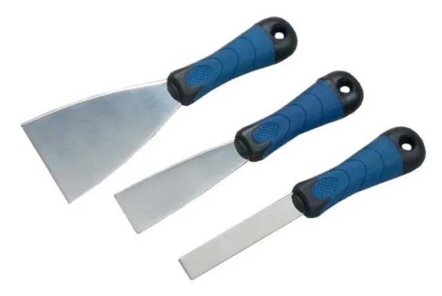 Lot 3 couteau inox à reboucher 20 - 40 - 80 mm manche bi matière L'OUTIL PARFAIT