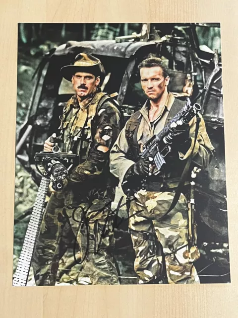 JESSE VENTURA HAND SIGNED 8x10 PHOTO ACTOR AUTOGRAPHED PREDATOR MOVIE COA