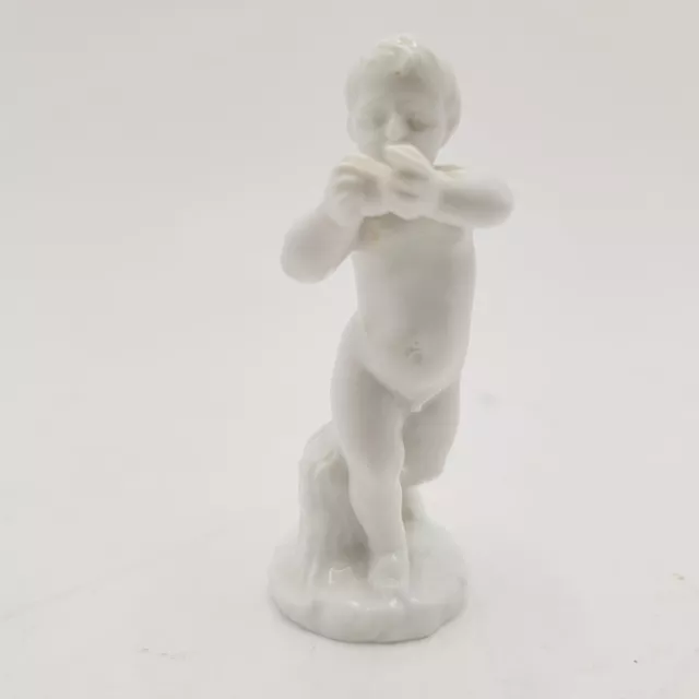 Capodimonte Ginori ITALY Cherub Boy Angel w Ball White Porcelain Figurine