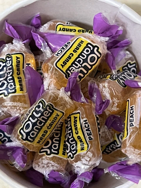 Jolly Ranchers Peach candy 1/2 POUND LB  bulk hard Candy EXP 10/24