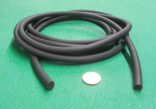 Latex Rubber Rod, Black, 3/8" Dia x 10 Ft Length