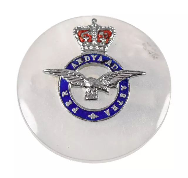 Vintage Old Queens Crown The Royal Air Force RAF Enamel Sweetheart Brooch Badge