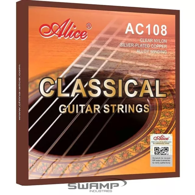 Alice AC108 Classical Guitar String Set 28-43 Silver-Plated Copper Alloy Winding