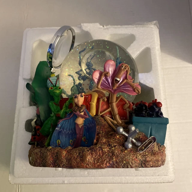 Disney Pixar A Bugs Life Snow Globe Music Box Waterglobe Retired DAMAGED BOX Disney Pixar A Bugs Life Snow Globe Music Box Waterglobe Retired DAMAGED BOX
