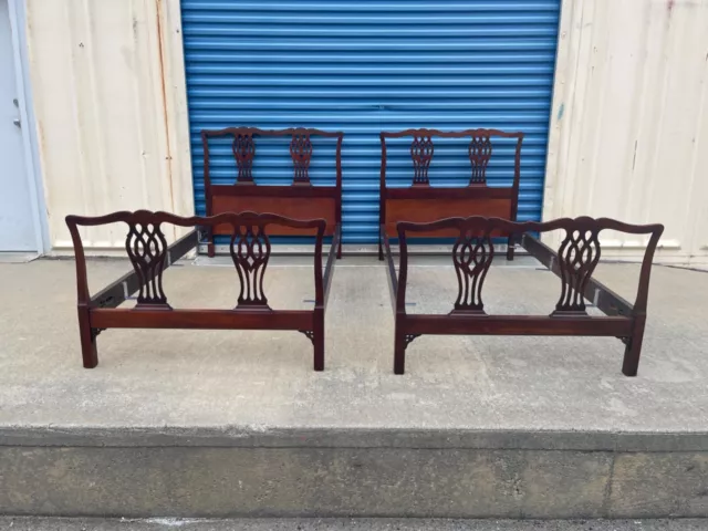 Chippendale Style Twin Beds A Pair Circa 1940