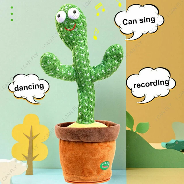 Dancing Cactus Toy Electronic Shake with Songs Funny Kid Baby Toy Gift USB DF