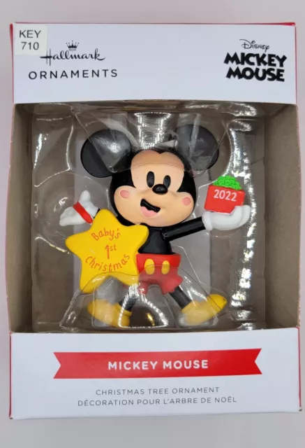 Hallmark Mickey Mouse ornament baby 1st first Christmas 2022 Disney