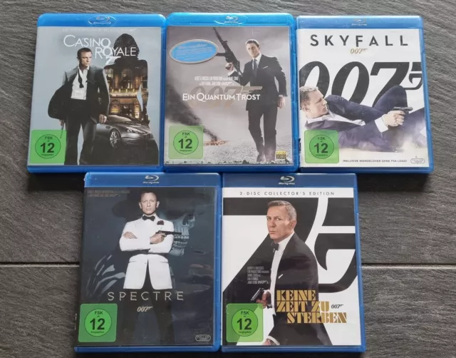 James Bond: ALLE Daniel Craig Filme: "Skyfall" "Keine Zeit zu sterben" [Blu-Ray]