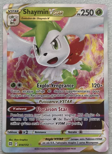 Carte Pokemon SHAYMIN 013/172 V Ultra Rare Epée et Bouclier 9 EB09 FR NEUF