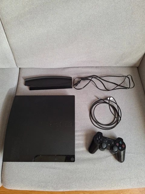Console Sony PlayStation 3 Slim 320 Go - CECH-3004B - Avec Câbles, Manette Et Jeu