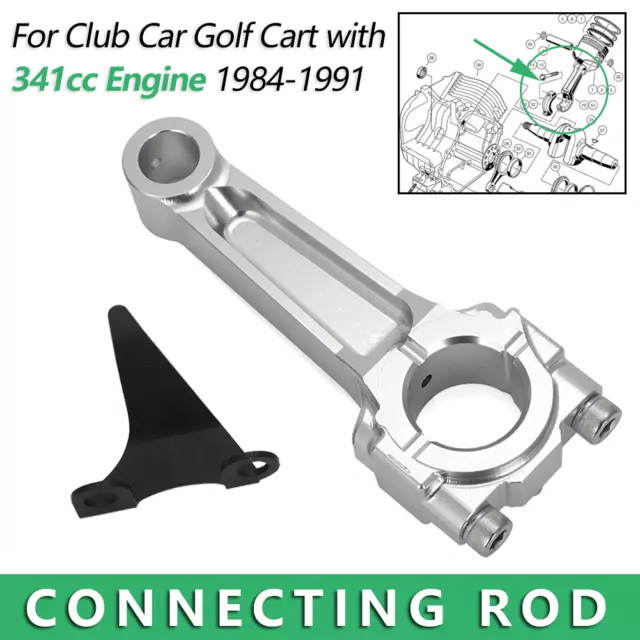 Connecting Rod & Splasher For Club Car Gas Golf Cart 341cc KF82 Engine 1984-1991