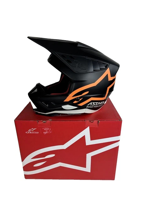 Alpinestars Sm5 Helmet- Compass- Matte Black/Orange Fluo- Xl Ktm Moto 0110-6535
