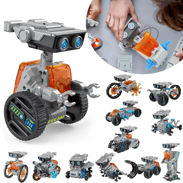 STEM 12-IN-1 ROBOT Toys Building Science Educational Experiment Kit ...