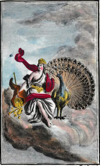 Gravure XVIIIe Junon Juno Junona Juno (mythology) Giunone Paon 1793
