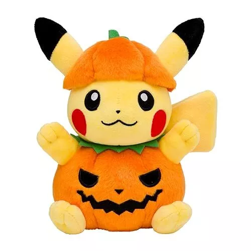 Pokemon Centro Originale Peluche Halloween Zucca Pikachu 21cm Giocattolo Bambola