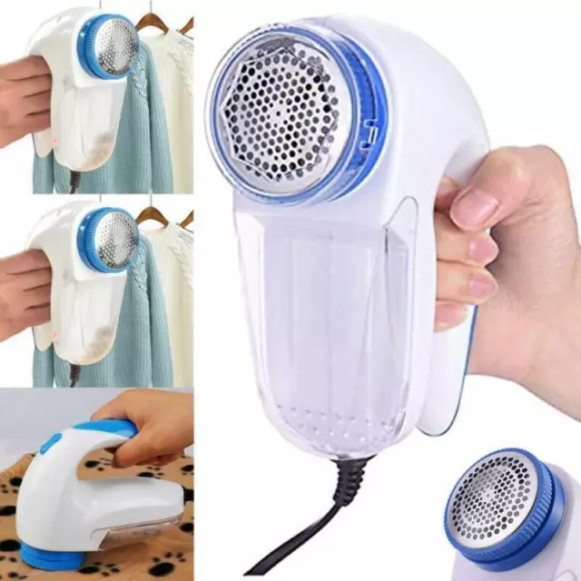 Electric Lint Remover Clothes Bobble Fluff Shaver Debobbler Battery Operated *