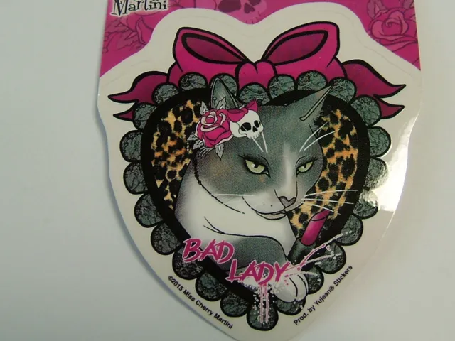 Decal, MISS CHERRY MARTINI - "CAT - BAD LADY" extra long lasting decals, JA661