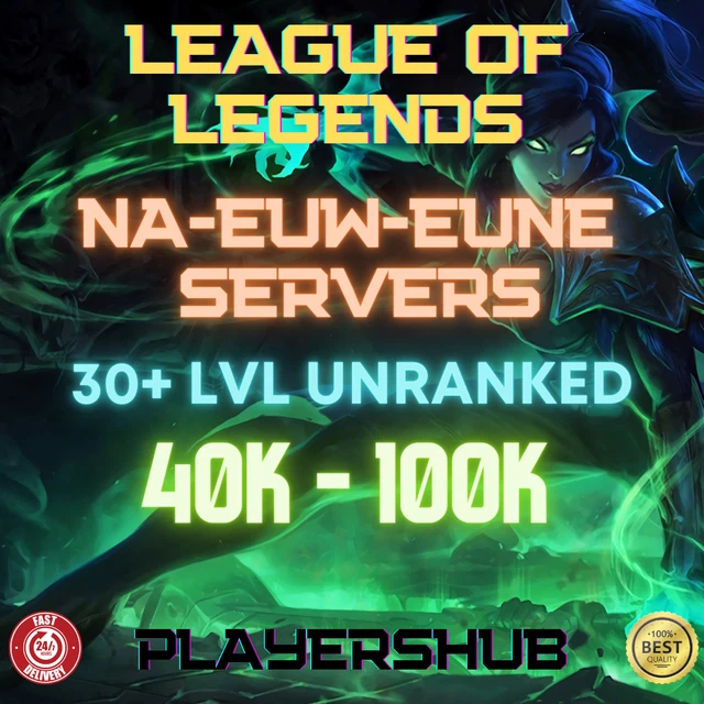 NA League of Legends Unranked Smurf LOL 40K 50K 60K 70K 80K 100K