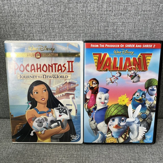 Disney Pocahontas II Journey to a New World DVD Disney Valiant DVD Lot 2 Movies