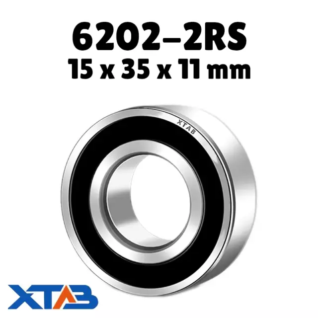 6202-2RS Deep Groove Ball Bearing Premium Quality - 15 x 35 x 11 mm