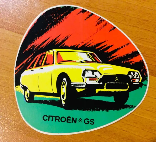 autocollant ancien sticker CITROEN GS aufkleber pegatina adesivo vintage voiture