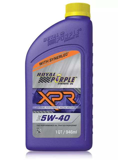 Olio XPR 5W40 racing per auto competition sintetico motore benzina royal purple