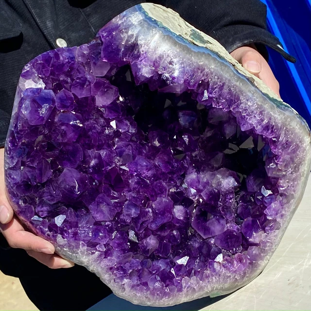 38,72 LB GÉODE d'améthyste naturelle spécimen cristal grappe guérison