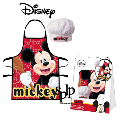 Mickey Set tablier + toque en boîte cadeau + 3 ans Disney Kids Neuf