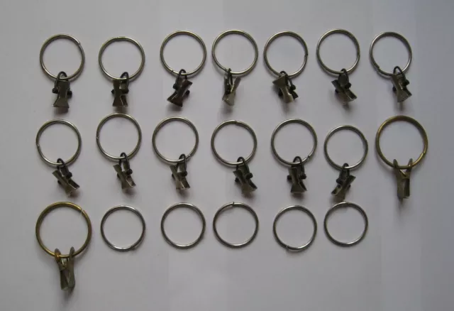 Metal Clip Rings Soviet Vintage Lot 15 +5 rings Different diameter USSR 1980