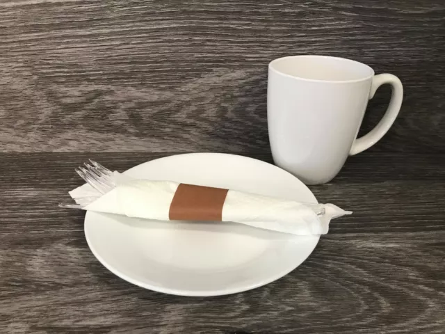 Raise® 4.25 x 1.5 Brown Napkin Bands (500) Self Adhesive Ships Free($0.016/pc)