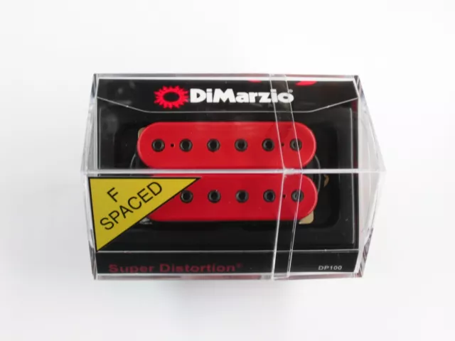 DiMarzio F-spaced Super Distortion Bridge Red W/Black Poles DP 100